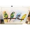 Image 1 : BUDGIES CANVAS PICTURE