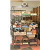 Image 1 : ROLLING RACK OF TOOLS AND EXTENSION CORDS, JACK,