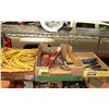 Image 4 : ROLLING RACK OF TOOLS AND EXTENSION CORDS, JACK,