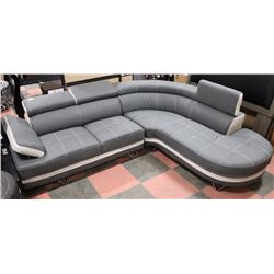 NEW BARCELONA 2 TONE DELUXE SECTIONAL, 105"X91"