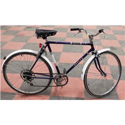 VINTAGE MENS CRUISER BIKE WITH LIGHTS.