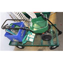 GARDEN CART SOLD WITH FERTILIZERS AND YARD