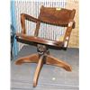 Image 1 : ANTIQUE OAK OFFICE CHAIR