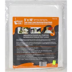 NEW! 5' X 10' TWO-LAYER LEAK-RESISTANT DROP CLOTH