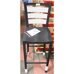 BLACK METAL BISTRO STOOL