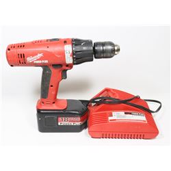 MILWAUKEE POWER-PLUS 18V CORDLESS DRILL WITH