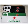Image 1 : SET OF ASSORTED HEINEKEN TIN SIGNS