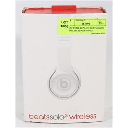 NEW WHITE REPLICA BEATS SOLO 3 WIRELESS HEADPHONES