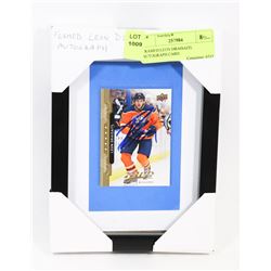 FRAMED LEON DRAISAITL AUTOGRAPH CARD.