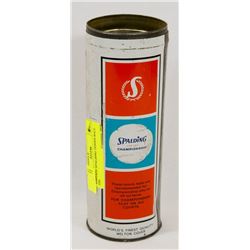 VINTAGE SPALDING TENNIS BALL TIN.