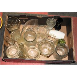 LOT OF 19 HEAVY VASES INCLUDING PINWHEEL CRYSTAL