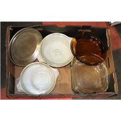 LOT OF 10 PYREX INCLUDING PIE AND CASSEROLE