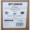 Image 2 : BROAN RANGE HOOD, NEW IN BOX  30"