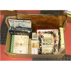 BOX FULL OF WITCHCRAFT & WICCAN BOOKS &