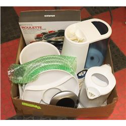 BOX W/HUMIDIFIER, ELECTRIC KETTLE,
