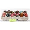 Image 1 : A DOZEN UKRAINIAN WOODEN EASTER EGGS.