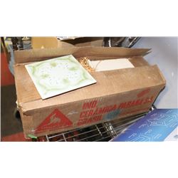 BOX OF 66 CERAMIC WALL TILES 6"X6".