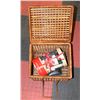 Image 1 : WICKER PICNIC BASKET WITH ASIAN SERVINGWARE SET