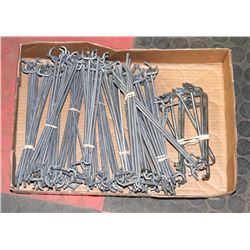 LOT OF 9 INCH PEG BOARDS HOOKS.