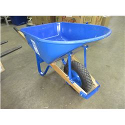 New 6 cu Ft Wheelbarrow / 440lbs max / Large 16" flat free Tire