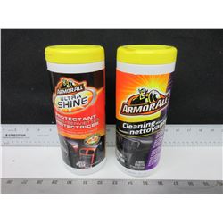 2 Armor ALL / Ultra Shine Protectant Wipes & Cleaning Wipes