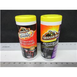 2 Armor ALL / Ultra Shine Protectant Wipes & Cleaning Wipes