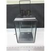 Image 1 : New Metal and Glass Hurricane Lantern 6.5 x 6.5 x 10