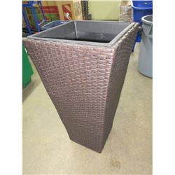 Wicker Outdoor Plant stand  14" across top x 27 high