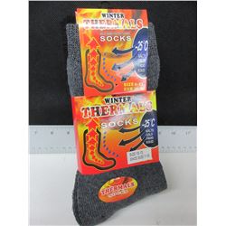 3 New Pairs of Thermal Socks / -25 rating size 10-13