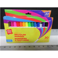 30 New Washable Broadline Markers / non-toxic 30 vivid colors