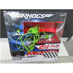 New Air Hogs 2 in 1 RC Hyper Drift Drone / race on land or fly in the sky