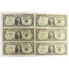 Image 1 : 6 ASSORTED 1957 $1 SILVER CERTIFICATES