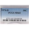Image 3 : 1974-D KENNEDY HALF DOLLAR PCGS MS65