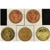 Image 2 : 5 ASSORTED CANADA TRADE DOLLARS UNC 1981,82,83,