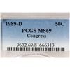 Image 3 : 1989-D CONGRESS HALF DOLLAR PCGS MS69