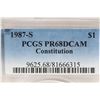 Image 3 : 1987-S CONSTITUTION SILVER DOLLAR PCGS PR68 DCAM