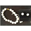 Image 1 : FRESH WATER PEARL BLACELET & EARRING SET