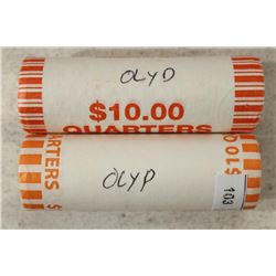 2-$10 ROLLS OF 2011-P & D OLYMPIC N.P. QUARTERS BU