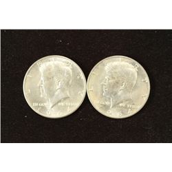 1964-P & D 90% SILVER KENNEDY HALF DOLLARS