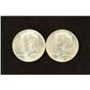 Image 1 : 1964-P & D 90% SILVER KENNEDY HALF DOLLARS