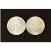 Image 2 : 1964-P & D 90% SILVER KENNEDY HALF DOLLARS