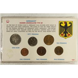 GERMAN MODERN UNC TYPE SET AS SHOWN