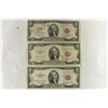 Image 1 : 3 ASSORTED 1953 $2 RED SEAL NOTES ALL HAVE