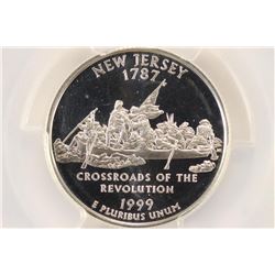 1999-S SILVER NEW JERSEY QUARTER PCGS PR69 DCAM