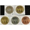 Image 1 : 5 ASSORTED CANADA TRADE DOLLARS UNC 2-1992, 1995,