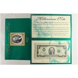 1995 MILLENNIUM NOTE 1995-$2 FRN SERIAL NUMBER