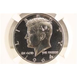1964 ACCENT HAIR KENNEDY HALF DOLLAR NGC PF67