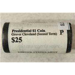 $25 ROLL OF 2012-P GROVER CLEVELAND 2ND TERM