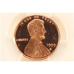 1999-S LINCOLN CENT PCGS PR69RD DCAM