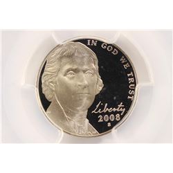 2008-S JEFFERSON NICKEL PCGS PR69 DCAM